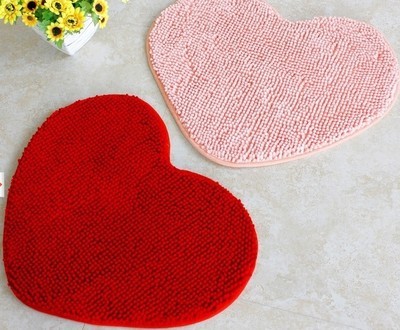 工廠直銷(xiāo)雪尼爾愛(ài)心地墊，打造溫馨舒適居家良品